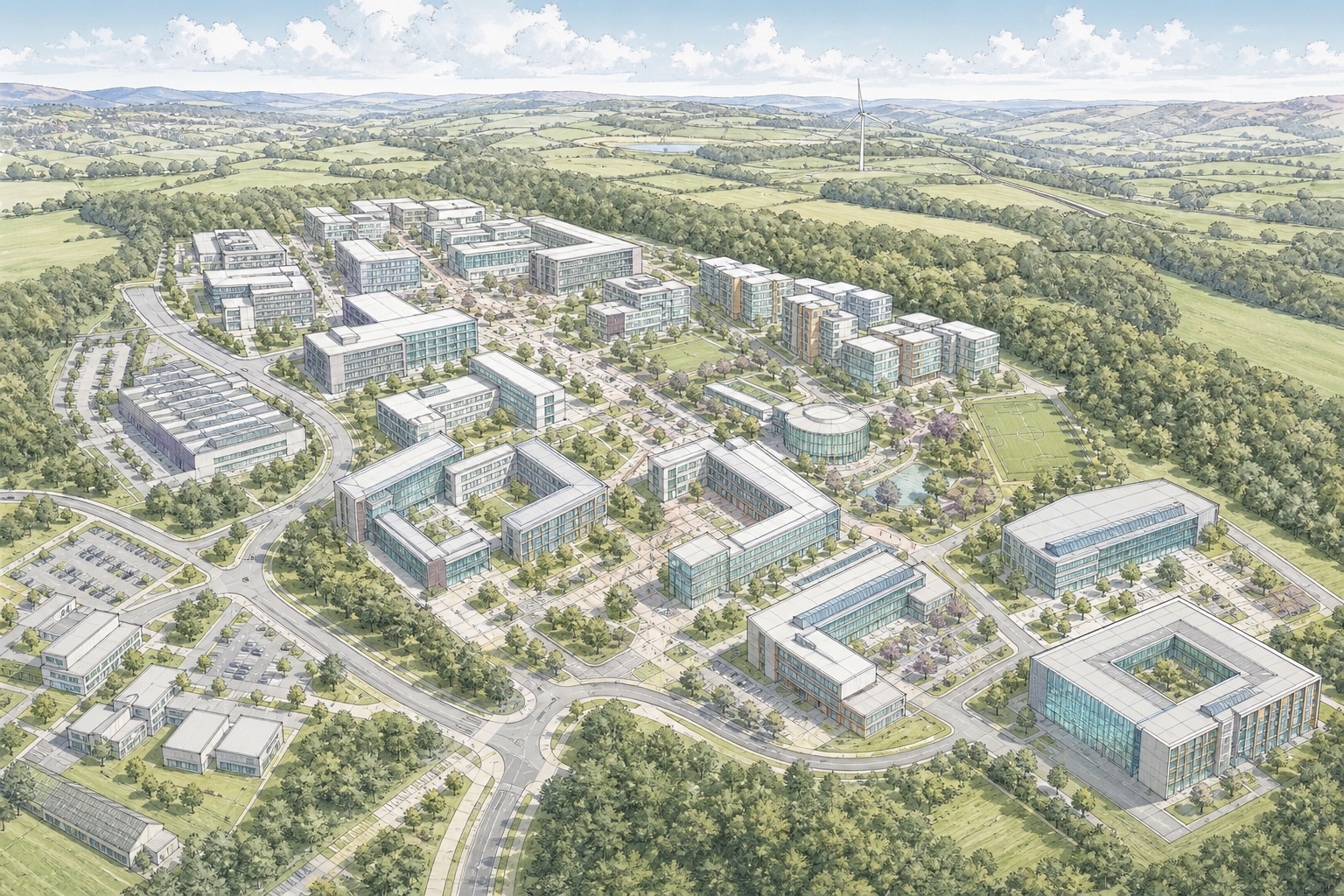 Lancaster University - original MEPX architectural illustration